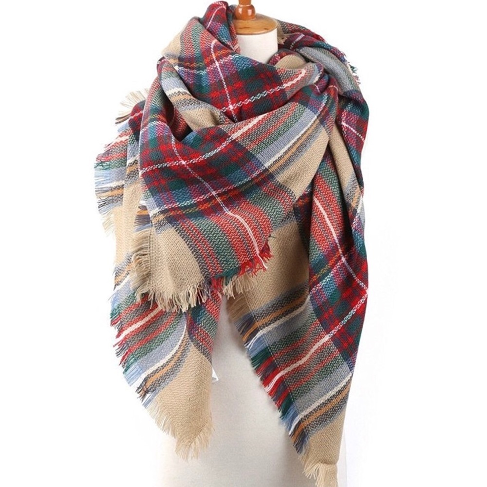 🌈 NEW Tartan Plaid Blanket Oversized Scarf 🌈